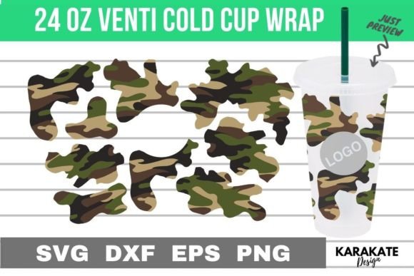 Camouflage Green, 24 Oz Hole Wrap