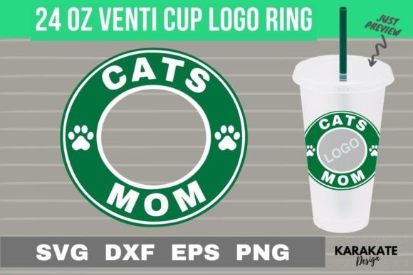 Cats Mom Logo Ring