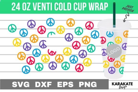 LGBTQ Peace, 24 Oz Venti Hole Wrap