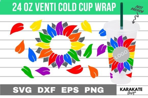 LGBTQ Sunflower, 24 Oz Venti Hole Wrap