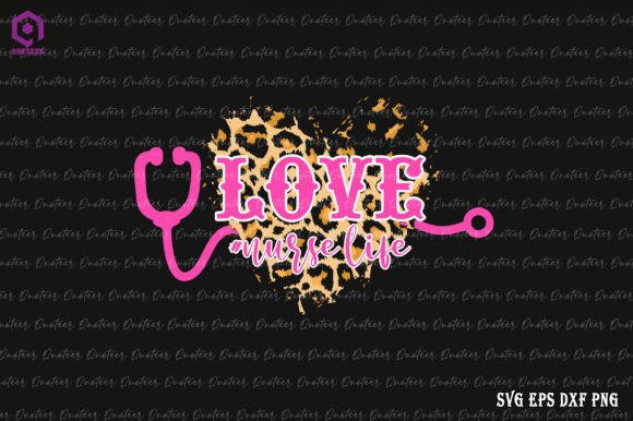 Love Nurse Life Cheetah Heart Leopard